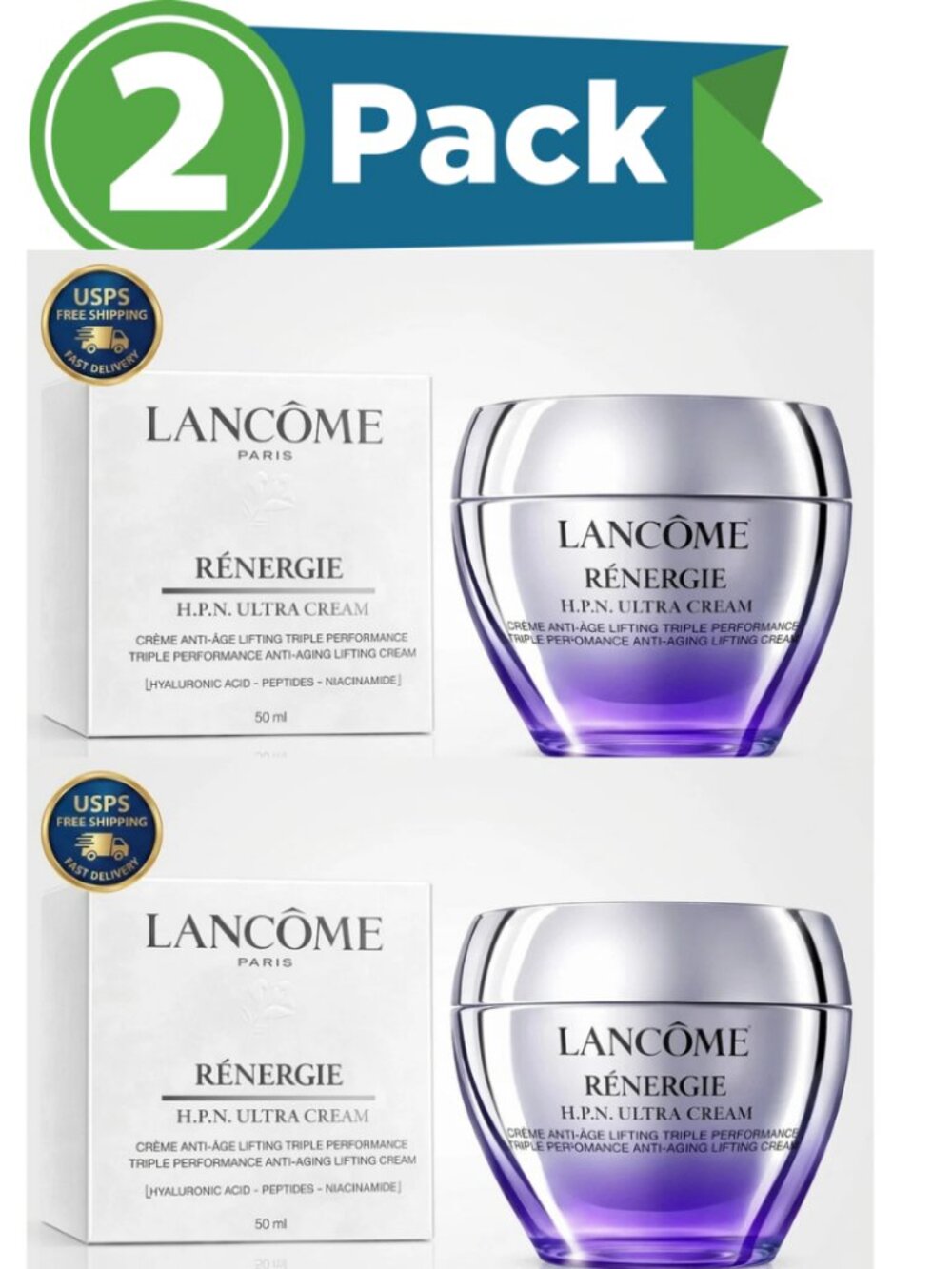 ✨Lancôme Rénergie H.P.N. Ultra Cream 50ml x2 2-Pack New ✨